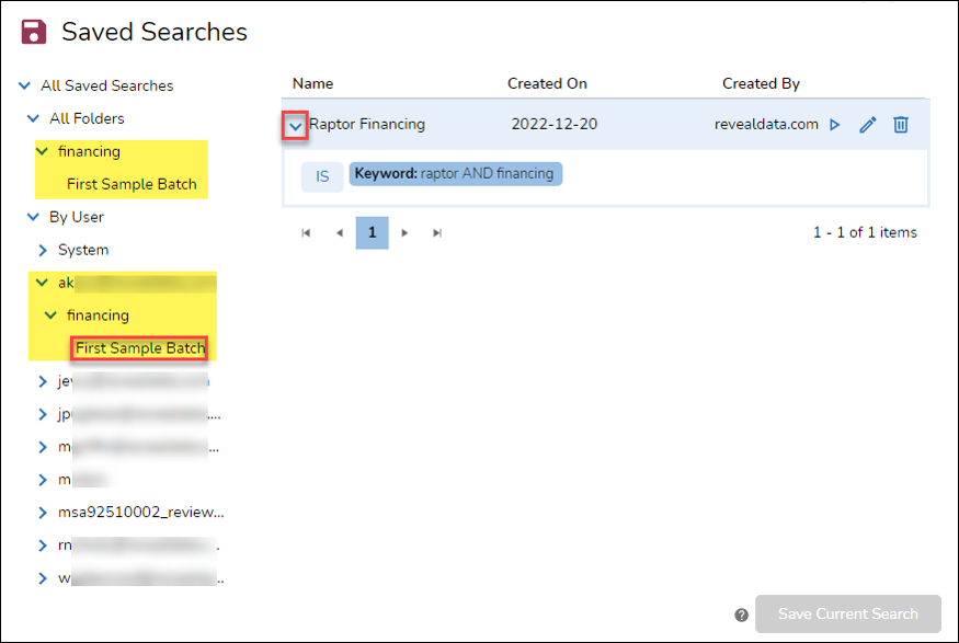 Admin Views Searches